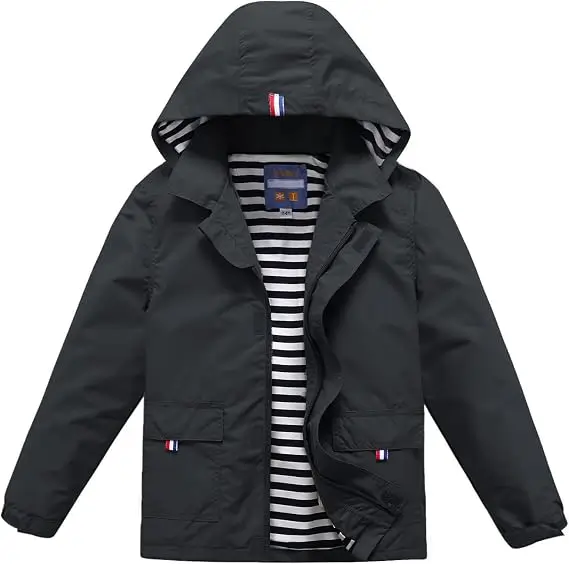 BenBoy Boys Girls Waterproof Rain Jacket Hooded Raincoat